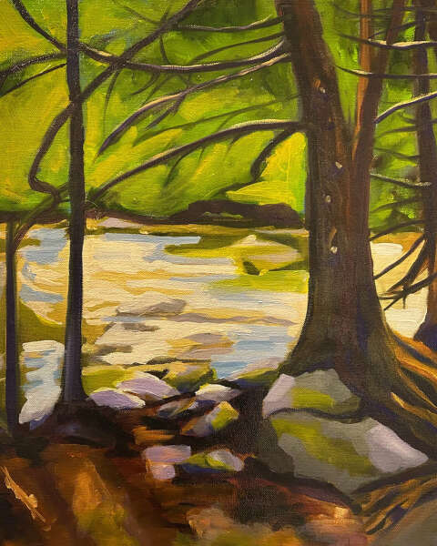 Early Morning Light, River at Hoggs Falls, Ontario